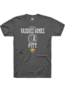 Valeria Vazquez Gomez Dark Grey Pitt Panthers NIL Sport Icon Short Sleeve T Shirt