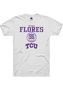 Victoria Flores  TCU Horned Frogs White Rally NIL Sport Icon Short Sleeve T Shirt