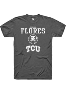 Victoria Flores  TCU Horned Frogs Dark Grey Rally NIL Sport Icon Short Sleeve T Shirt