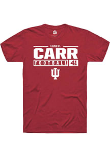 Lanell Carr  Indiana Hoosiers Red Rally NIL Stacked Box Short Sleeve T Shirt