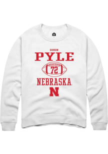 Gibson Pyle Rally Mens White Nebraska Cornhuskers NIL Sport Icon Crew Sweatshirt
