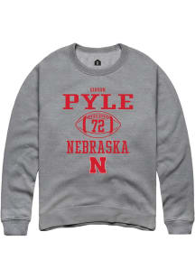 Gibson Pyle Rally Mens Graphite Nebraska Cornhuskers NIL Sport Icon Crew Sweatshirt