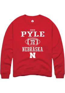 Gibson Pyle Rally Mens Red Nebraska Cornhuskers NIL Sport Icon Crew Sweatshirt