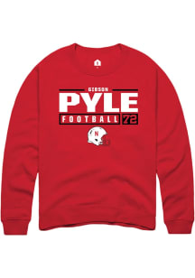 Gibson Pyle Rally Mens Red Nebraska Cornhuskers NIL Stacked Box Crew Sweatshirt
