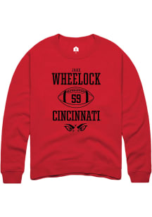 Jake Wheelock  Rally Cincinnati Bearcats Mens Red NIL Sport Icon Long Sleeve Crew Sweatshirt
