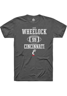 Jake Wheelock  Cincinnati Bearcats Dark Grey Rally NIL Sport Icon Short Sleeve T Shirt