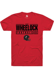 Jake Wheelock  Cincinnati Bearcats Red Rally NIL Stacked Box Short Sleeve T Shirt