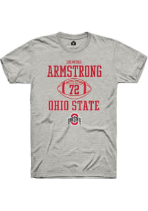 Deontae Armstrong Ash Ohio State Buckeyes NIL Sport Icon Short Sleeve T Shirt