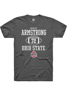 Deontae Armstrong Dark Grey Ohio State Buckeyes NIL Sport Icon Short Sleeve T Shirt