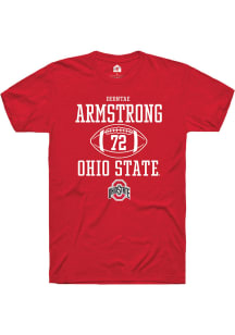 Deontae Armstrong Red Ohio State Buckeyes NIL Sport Icon Short Sleeve T Shirt