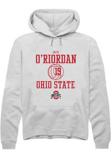 Jack O’Riordan  Rally Ohio State Buckeyes Mens White NIL Sport Icon Long Sleeve Hoodie