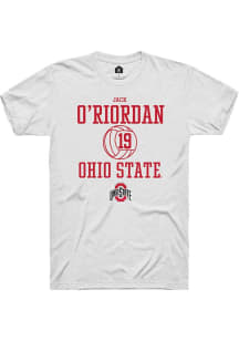 Jack O’Riordan  Ohio State Buckeyes White Rally NIL Sport Icon Short Sleeve T Shirt