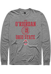 Jack O’Riordan  Ohio State Buckeyes Graphite Rally NIL Sport Icon Long Sleeve T Shirt