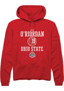 Jack O’Riordan  Rally Ohio State Buckeyes Mens Red NIL Sport Icon Long Sleeve Hoodie