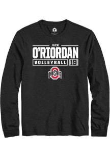 Jack O’Riordan  Ohio State Buckeyes Black Rally NIL Stacked Box Long Sleeve T Shirt