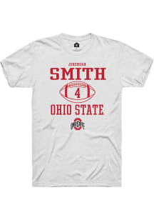 Jeremiah Smith  Ohio State Buckeyes White Rally NIL Sport Icon Short Sleeve T Shirt