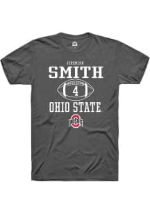 Jeremiah Smith  Ohio State Buckeyes Dark Grey Rally NIL Sport Icon Short Sleeve T Shirt