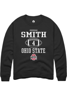 Jeremiah Smith Rally Mens Black Ohio State Buckeyes NIL Sport Icon Crew Sweatshirt