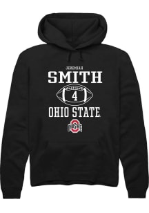 Jeremiah Smith Rally Mens Black Ohio State Buckeyes NIL Sport Icon Hooded Sweatshirt