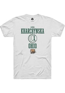 Anna Kharchynska  Ohio Bobcats White Rally NIL Sport Icon Short Sleeve T Shirt