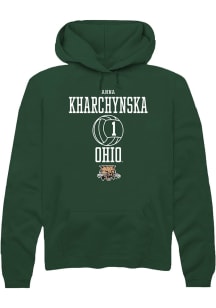 Anna Kharchynska  Rally Ohio Bobcats Mens Green NIL Sport Icon Long Sleeve Hoodie