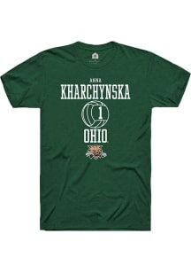 Anna Kharchynska  Ohio Bobcats Green Rally NIL Sport Icon Short Sleeve T Shirt