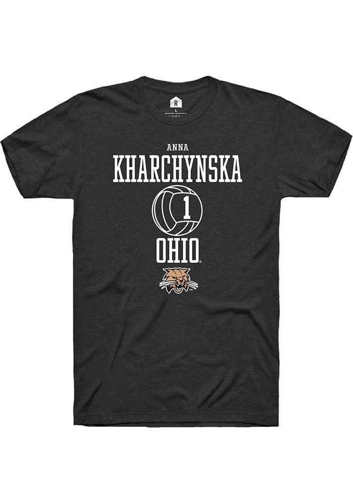 Anna Kharchynska Ohio Bobcats Rally NIL Sport Icon Short Sleeve T Shirt