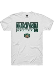 Anna Kharchynska  Ohio Bobcats White Rally NIL Stacked Box Short Sleeve T Shirt