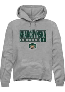 Anna Kharchynska  Rally Ohio Bobcats Mens Graphite NIL Stacked Box Long Sleeve Hoodie