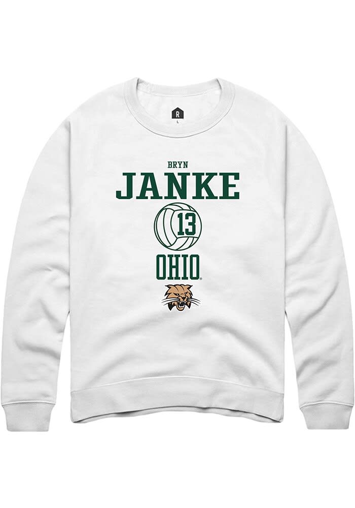 Bryn Janke Rally Ohio Bobcats Mens NIL Sport Icon Long Sleeve Crew Sweatshirt