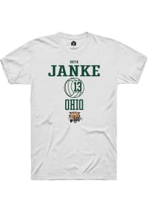 Bryn Janke  Ohio Bobcats White Rally NIL Sport Icon Short Sleeve T Shirt