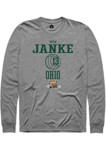 Bryn Janke  Ohio Bobcats Graphite Rally NIL Sport Icon Long Sleeve T Shirt