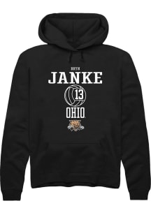 Bryn Janke  Rally Ohio Bobcats Mens Black NIL Sport Icon Long Sleeve Hoodie