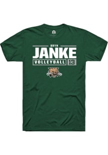 Bryn Janke  Ohio Bobcats Green Rally NIL Stacked Box Short Sleeve T Shirt