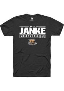 Bryn Janke  Ohio Bobcats Black Rally NIL Stacked Box Short Sleeve T Shirt