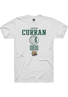 Caroline Curran  Ohio Bobcats White Rally NIL Sport Icon Short Sleeve T Shirt