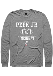 Antwan Peek Jr. Rally Mens Graphite Cincinnati Bearcats NIL Sport Icon Tee