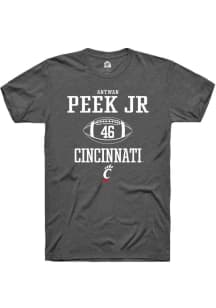 Antwan Peek Jr. Dark Grey Cincinnati Bearcats NIL Sport Icon Short Sleeve T Shirt