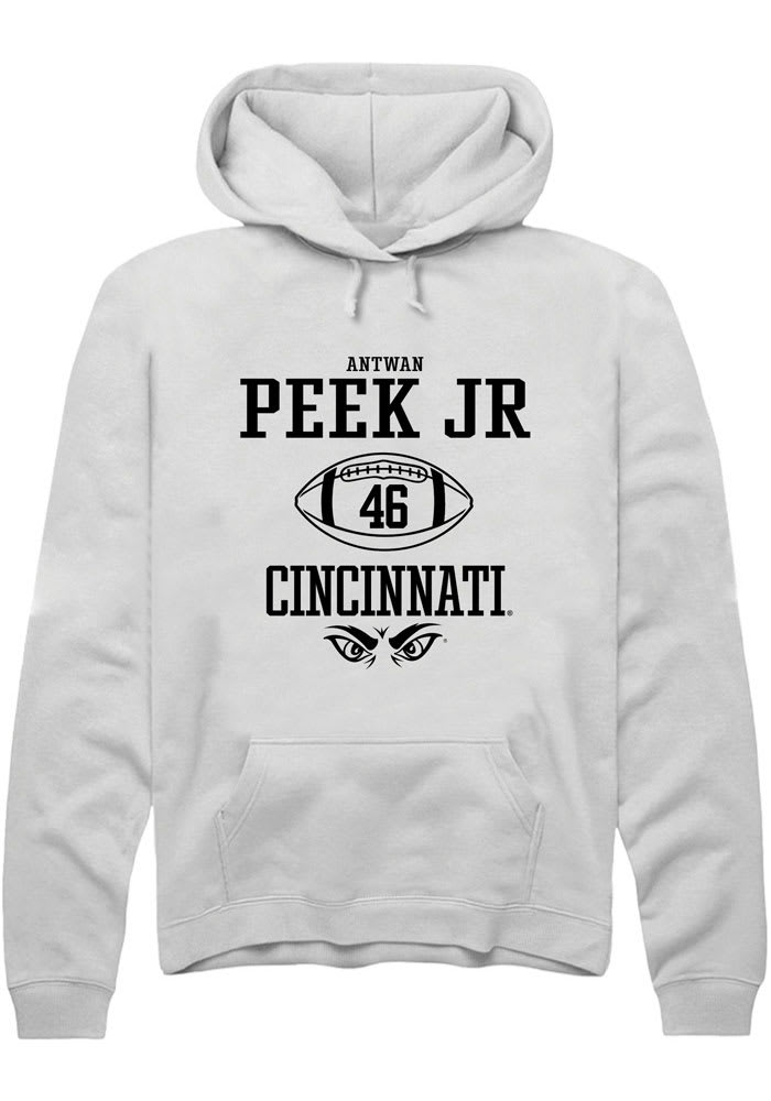 Antwan Peek Jr. Rally Cincinnati Bearcats Mens White NIL Sport Icon Long Sleeve Hoodie