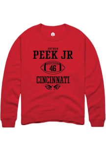 Antwan Peek Jr. Rally Mens Red Cincinnati Bearcats NIL Sport Icon Crew Sweatshirt