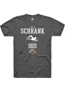 Allie Schrank  Ohio Bobcats Dark Grey Rally NIL Sport Icon Short Sleeve T Shirt