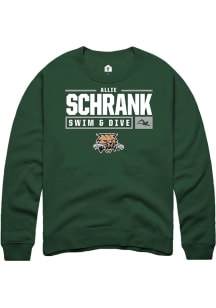 Allie Schrank  Rally Ohio Bobcats Mens Green NIL Stacked Box Long Sleeve Crew Sweatshirt