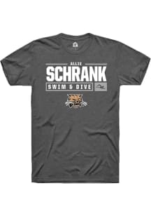 Allie Schrank  Ohio Bobcats Dark Grey Rally NIL Stacked Box Short Sleeve T Shirt