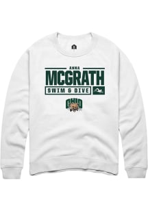 Anna McGrath  Rally Ohio Bobcats Mens White NIL Stacked Box Long Sleeve Crew Sweatshirt