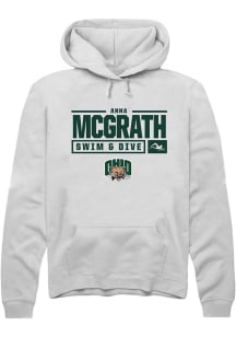 Anna McGrath  Rally Ohio Bobcats Mens White NIL Stacked Box Long Sleeve Hoodie