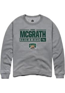 Anna McGrath  Rally Ohio Bobcats Mens Graphite NIL Stacked Box Long Sleeve Crew Sweatshirt