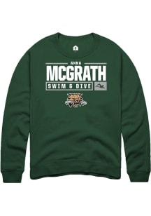 Anna McGrath  Rally Ohio Bobcats Mens Green NIL Stacked Box Long Sleeve Crew Sweatshirt