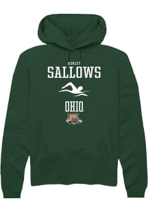 Ashley Sallows  Rally Ohio Bobcats Mens Green NIL Sport Icon Long Sleeve Hoodie