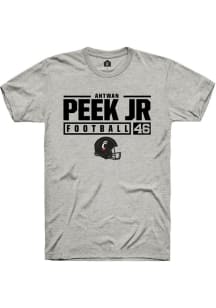 Antwan Peek Jr. Ash Cincinnati Bearcats NIL Stacked Box Short Sleeve T Shirt