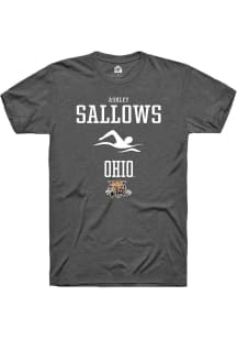 Ashley Sallows  Ohio Bobcats Dark Grey Rally NIL Sport Icon Short Sleeve T Shirt